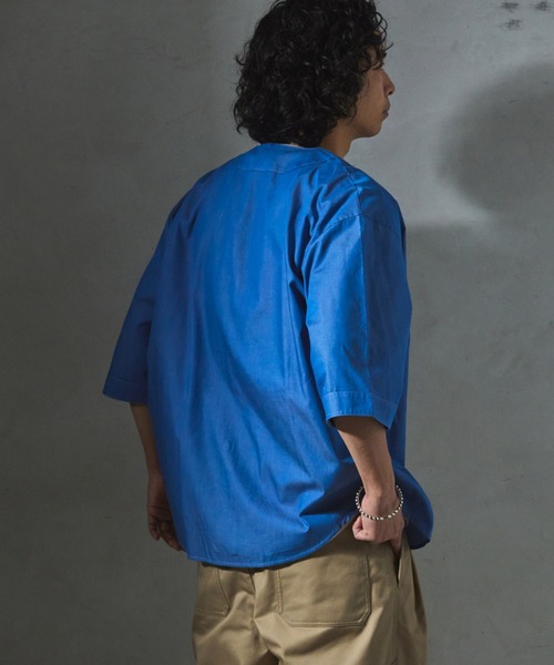 JOURNAL STANDARD relume(ジャーナルスタンダード レリューム)の「【ZOZO限定】CHAMBRAY ベースボールシャツ(シャツ/ブラウス・メンズ・ロイヤルブルー/ブルー/ブラック・XS/S/M/L/XL)」の18枚目の写真