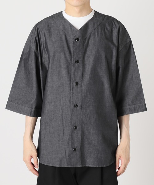 JOURNAL STANDARD relume(ジャーナルスタンダード レリューム)の「【ZOZO限定】CHAMBRAY ベースボールシャツ(シャツ/ブラウス・メンズ・ロイヤルブルー/ブルー/ブラック・XS/S/M/L/XL)」の21枚目の写真