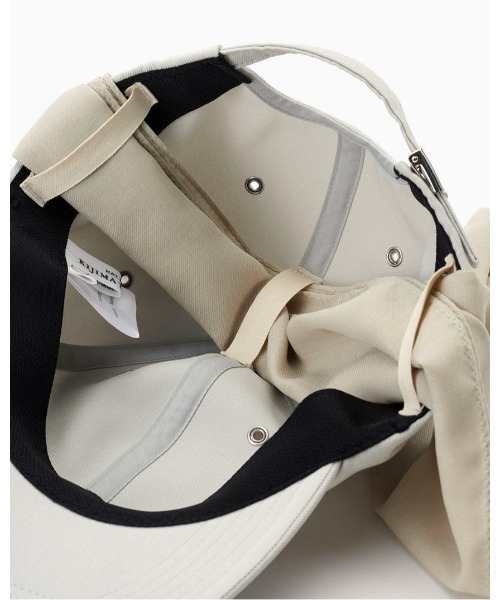 KIJIMA TAKAYUKI（キジマ　タカユキ）の「KIJIMA TAKAYUKI POLY & WOOL DETACHABLE SCARF 6PANEL CAP 251212（キャップ・メンズ・ブラック/グリーン/ベージュ・ONE SIZE）」の7枚目の写真