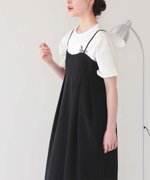 titivate(ティティベイト)の「バックロゴゆるっとTシャツ(Tシャツ/カットソー・レディース・チャコール/ネイビー/ホワイト系その他/ピンク/グレー/オフホワイト・S/M/L)」の8枚目の写真