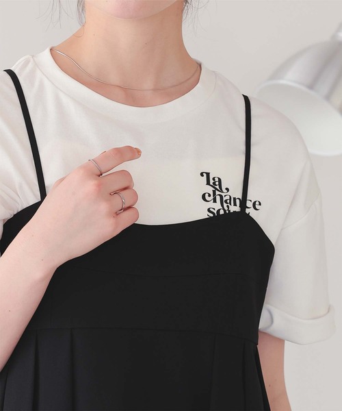 titivate(ティティベイト)の「バックロゴゆるっとTシャツ(Tシャツ/カットソー・レディース・チャコール/ネイビー/ホワイト系その他/ピンク/グレー/オフホワイト・S/M/L)」の10枚目の写真