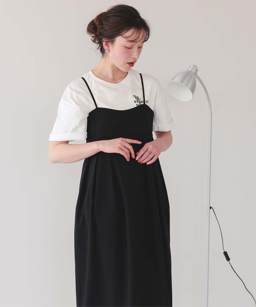 titivate(ティティベイト)の「バックロゴゆるっとTシャツ(Tシャツ/カットソー・レディース・チャコール/ネイビー/ホワイト系その他/ピンク/グレー/オフホワイト・S/M/L)」の11枚目の写真