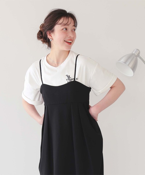 titivate(ティティベイト)の「バックロゴゆるっとTシャツ(Tシャツ/カットソー・レディース・チャコール/ネイビー/ホワイト系その他/ピンク/グレー/オフホワイト・S/M/L)」の13枚目の写真