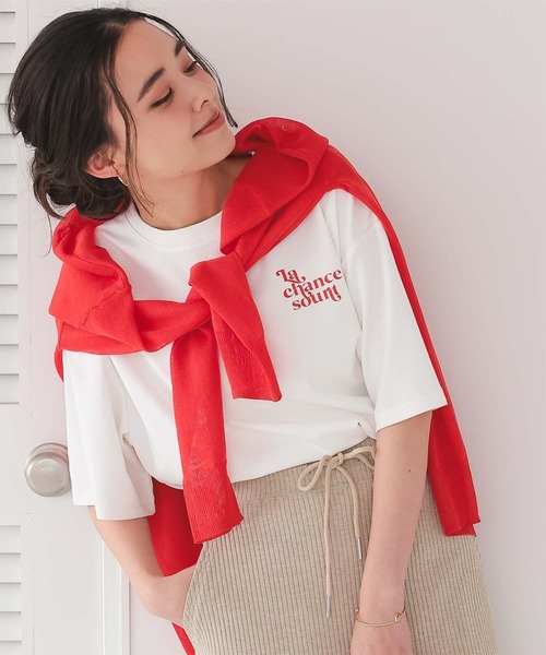 titivate(ティティベイト)の「バックロゴゆるっとTシャツ(Tシャツ/カットソー・レディース・チャコール/ネイビー/ホワイト系その他/ピンク/グレー/オフホワイト・S/M/L)」の17枚目の写真