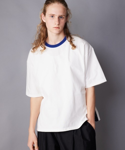 rehacer(レアセル)の「rehacer : Color Rib Crew Neck CS / カラーリブクルーネックカットソー(Tシャツ/カットソー・メンズ・ブラック/グレー/ホワイト・SMALL/MEDIUM/LARGE/X-LARGE)」の4枚目の写真