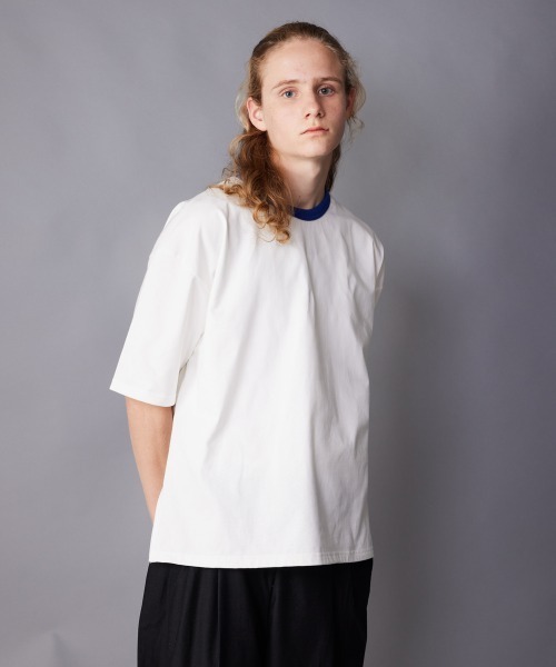 rehacer(レアセル)の「rehacer : Color Rib Crew Neck CS / カラーリブクルーネックカットソー(Tシャツ/カットソー・メンズ・ブラック/グレー/ホワイト・SMALL/MEDIUM/LARGE/X-LARGE)」の7枚目の写真