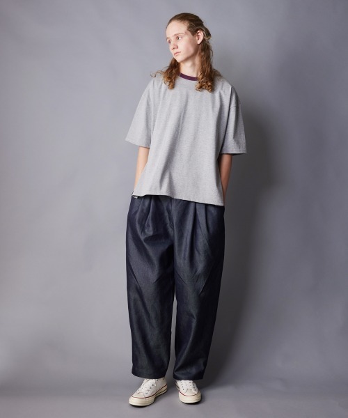 rehacer(レアセル)の「rehacer : Color Rib Crew Neck CS / カラーリブクルーネックカットソー(Tシャツ/カットソー・メンズ・ブラック/グレー/ホワイト・SMALL/MEDIUM/LARGE/X-LARGE)」の11枚目の写真