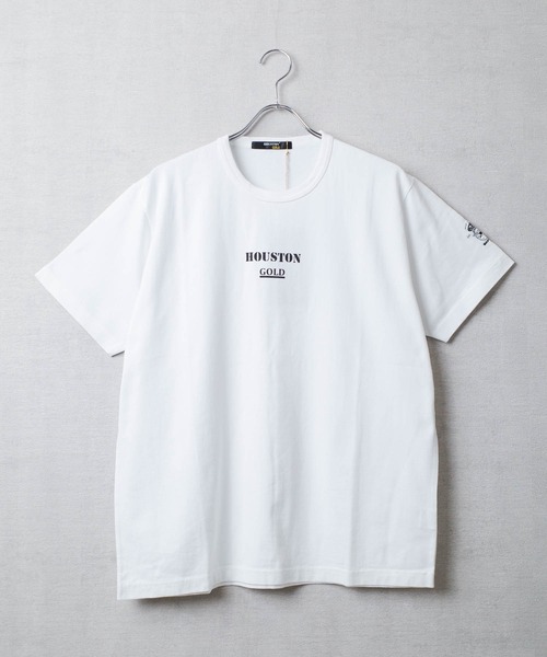 HOUSTON(ヒューストン)の「【T9】【HOUSTON GOLD/ヒューストン ゴールド】CREW NECK S/S TEE クルーネック ショートスリーブ Tシャツ HG201X(Tシャツ/カットソー・メンズ・グレー/ブルー/インディゴブルー/ホワイト・MEDIUM/LARGE/X-LARGE)」の2枚目の写真