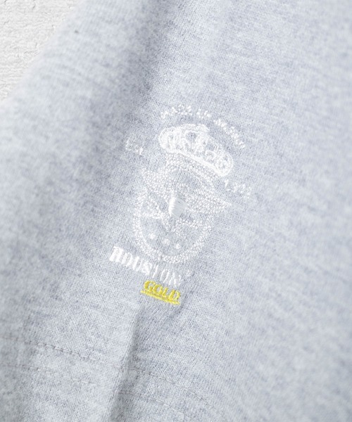 HOUSTON(ヒューストン)の「【T9】【HOUSTON GOLD/ヒューストン ゴールド】CREW NECK S/S TEE クルーネック ショートスリーブ Tシャツ HG201X(Tシャツ/カットソー・メンズ・グレー/ブルー/インディゴブルー/ホワイト・MEDIUM/LARGE/X-LARGE)」の7枚目の写真