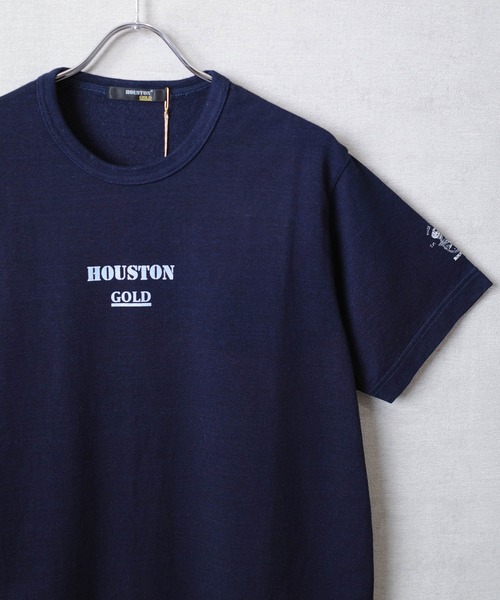 HOUSTON(ヒューストン)の「【T9】【HOUSTON GOLD/ヒューストン ゴールド】CREW NECK S/S TEE クルーネック ショートスリーブ Tシャツ HG201X(Tシャツ/カットソー・メンズ・グレー/ブルー/インディゴブルー/ホワイト・MEDIUM/LARGE/X-LARGE)」の9枚目の写真