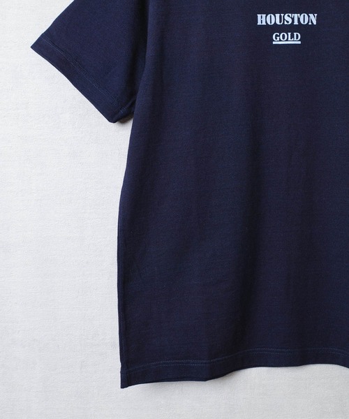HOUSTON(ヒューストン)の「【T9】【HOUSTON GOLD/ヒューストン ゴールド】CREW NECK S/S TEE クルーネック ショートスリーブ Tシャツ HG201X(Tシャツ/カットソー・メンズ・グレー/ブルー/インディゴブルー/ホワイト・MEDIUM/LARGE/X-LARGE)」の10枚目の写真