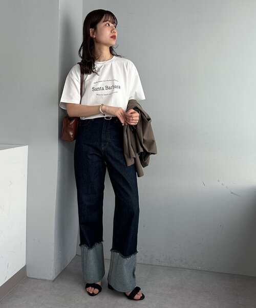 DISCOAT（ディスコート）の「【WEB限定】Santa BarbaraロゴプリントロンT（Tシャツ/カットソー・レディース・ネイビー/ホワイト/カーキ・MEDIUM）」の22枚目の写真
