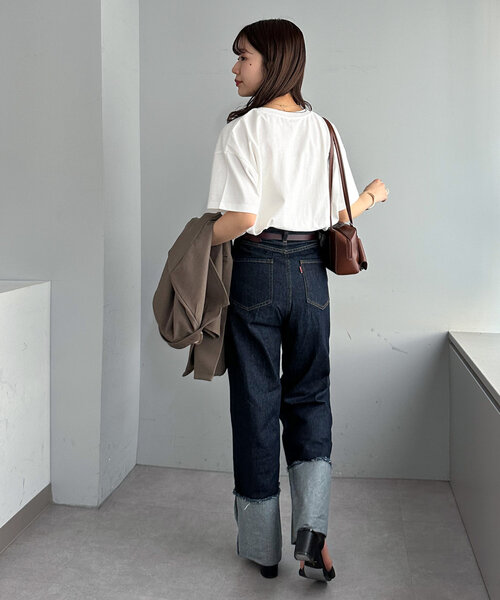 DISCOAT（ディスコート）の「【WEB限定】Santa BarbaraロゴプリントロンT（Tシャツ/カットソー・レディース・ネイビー/ホワイト/カーキ・MEDIUM）」の4枚目の写真