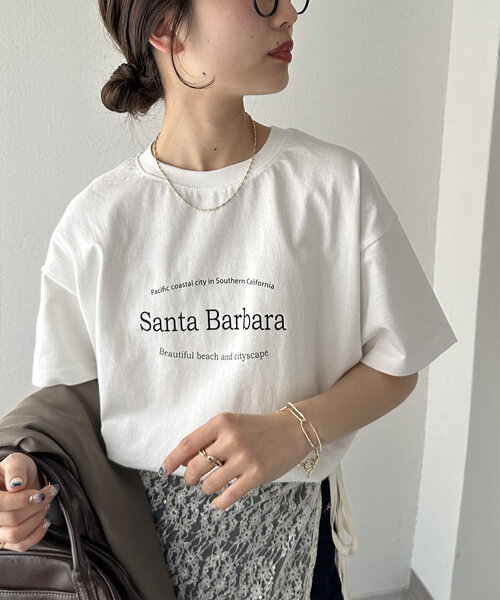 DISCOAT（ディスコート）の「【WEB限定】Santa BarbaraロゴプリントロンT（Tシャツ/カットソー・レディース・ネイビー/ホワイト/カーキ・MEDIUM）」の5枚目の写真