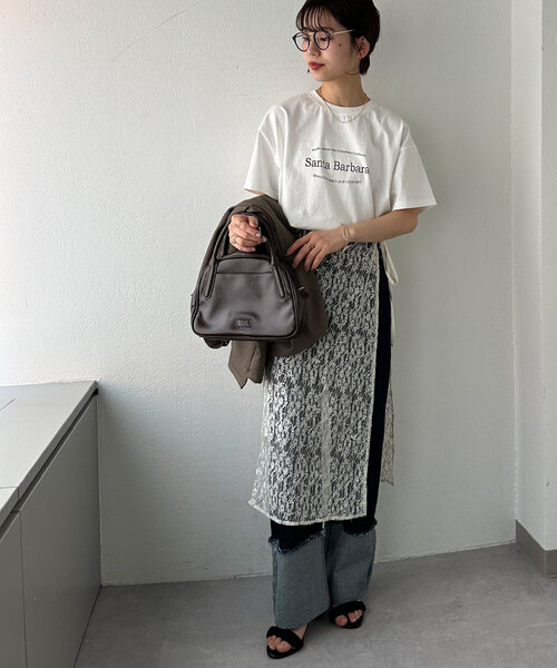 DISCOAT（ディスコート）の「【WEB限定】Santa BarbaraロゴプリントロンT（Tシャツ/カットソー・レディース・ネイビー/ホワイト/カーキ・MEDIUM）」の6枚目の写真
