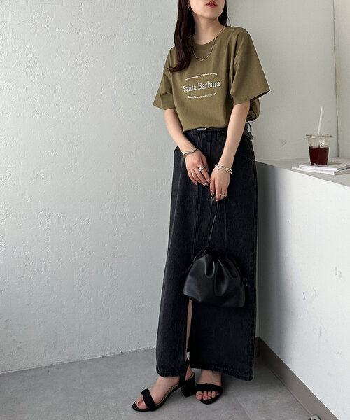 DISCOAT（ディスコート）の「【WEB限定】Santa BarbaraロゴプリントロンT（Tシャツ/カットソー・レディース・ネイビー/ホワイト/カーキ・MEDIUM）」の10枚目の写真