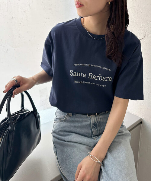 DISCOAT（ディスコート）の「【WEB限定】Santa BarbaraロゴプリントロンT（Tシャツ/カットソー・レディース・ネイビー/ホワイト/カーキ・MEDIUM）」の17枚目の写真