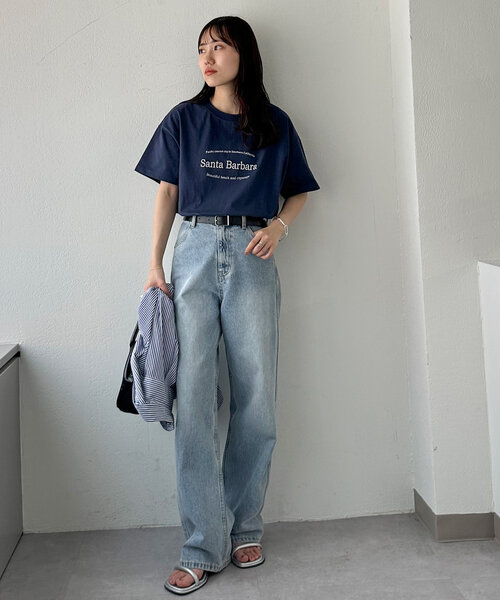 DISCOAT（ディスコート）の「【WEB限定】Santa BarbaraロゴプリントロンT（Tシャツ/カットソー・レディース・ネイビー/ホワイト/カーキ・MEDIUM）」の20枚目の写真