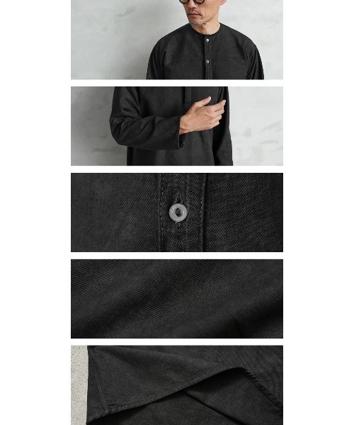 MILITARY(ミリタリー)の「実物 新品 デッドストック ロシア軍 70s ヘンリーネック スリーピングシャツ UNEVEN DYEING(シャツ/ブラウス・メンズ・ブラック・54/58)」の8枚目の写真