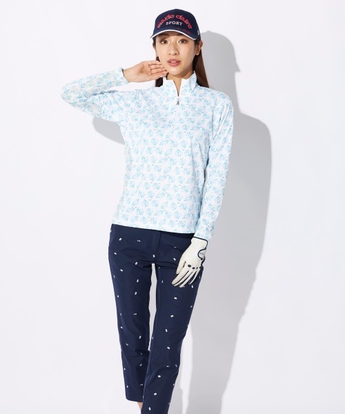 marie claire(マリ・クレール)の「【marie claire/マリ.クレール】レディースハーフジップ長袖シャツ 小花柄 ゴルフ(シャツ/ブラウス・レディース・イエロー/ブラック/ブルー・LARGE/XX-LARGE/X-LARGE/MEDIUM)」の19枚目の写真