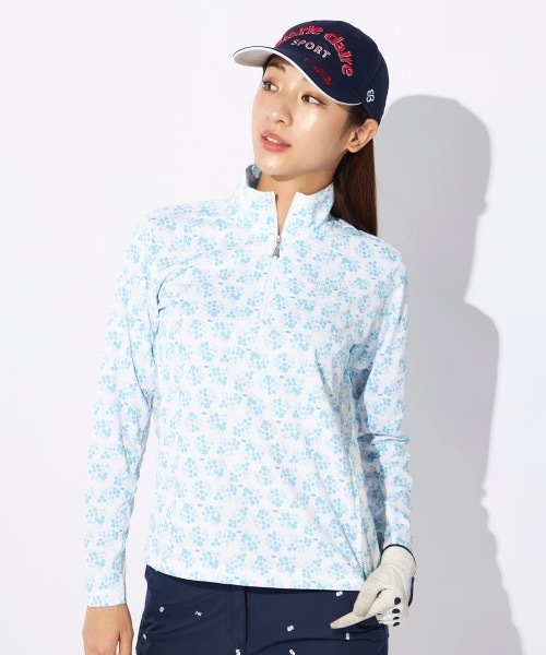 marie claire(マリ・クレール)の「【marie claire/マリ.クレール】レディースハーフジップ長袖シャツ 小花柄 ゴルフ(シャツ/ブラウス・レディース・イエロー/ブラック/ブルー・LARGE/XX-LARGE/X-LARGE/MEDIUM)」の21枚目の写真