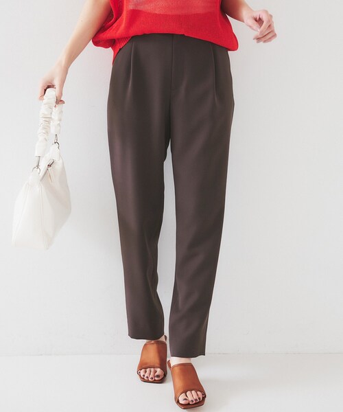 UNTITLED（アンタイトル）の「【オンオフ/ストレッチ】ツイルテーパードパンツ（その他パンツ・レディース・オフホワイト/ブラック/ブラウン系その他/ナチュラル・00/01/02/03/04/42/44/46/48/50）」の3枚目の写真