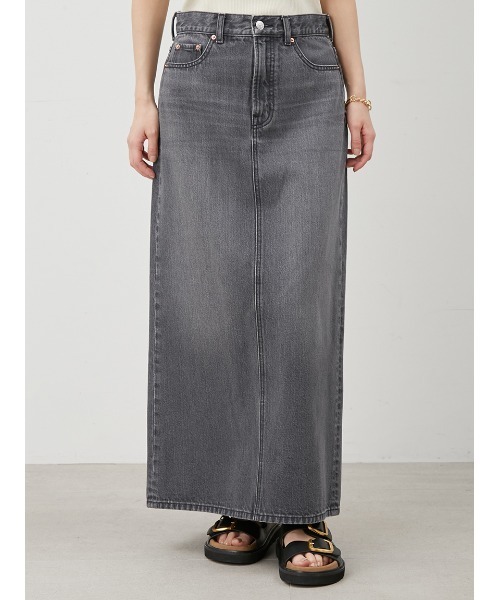 セール】後ベンツストレートマキシデニムスカート（スカート）｜Mila