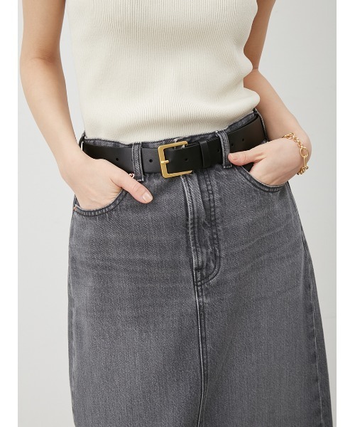 セール】後ベンツストレートマキシデニムスカート（スカート）｜Mila