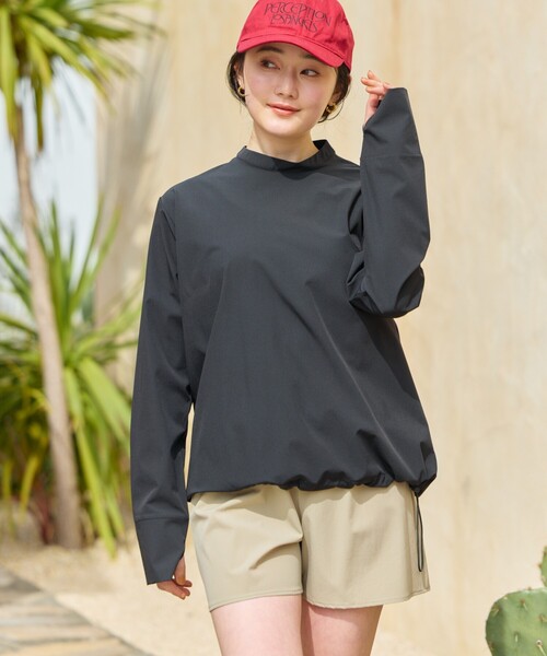 FREAK'S STORE(フリークスストア)の「限定展開 ラッシュガード セット(トップス・パンツ)(ラッシュガード・レディース・ナチュラル/ブラック/サックスブルー/ライトピンク/グリーン/ベージュ/マスタード/オレンジ・MEDIUM/SMALL)」の20枚目の写真