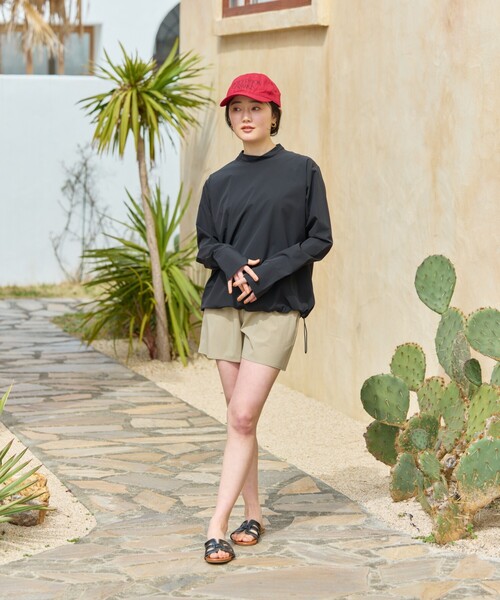 FREAK'S STORE(フリークスストア)の「限定展開 ラッシュガード セット(トップス・パンツ)(ラッシュガード・レディース・ナチュラル/ブラック/サックスブルー/ライトピンク/グリーン/ベージュ/マスタード/オレンジ・MEDIUM/SMALL)」の21枚目の写真