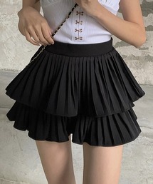 Mejoul | プリーツティアードミニスカパン(スカート)