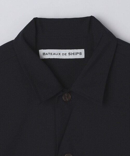 SHIPS（シップス）の「BATEAUX DE SHIPS: ウール トロピカル 半袖 シャツ（シャツ/ブラウス・メンズ・ネイビー・2）」の4枚目の写真