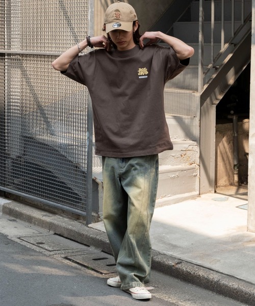 BEN DAVIS（ベンデイビス）の「∴WEGO/別注BENDAVISIプランプロゴT（Tシャツ/カットソー・メンズ・ブラック/ブラウン/ホワイト/スミクロ・SMALL/LARGE/MEDIUM）」の15枚目の写真