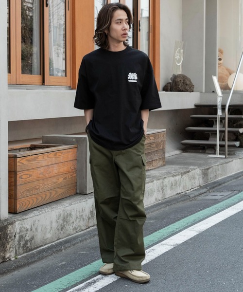 BEN DAVIS（ベンデイビス）の「∴WEGO/別注BENDAVISIプランプロゴT（Tシャツ/カットソー・メンズ・ブラック/ブラウン/ホワイト/スミクロ・SMALL/LARGE/MEDIUM）」の13枚目の写真