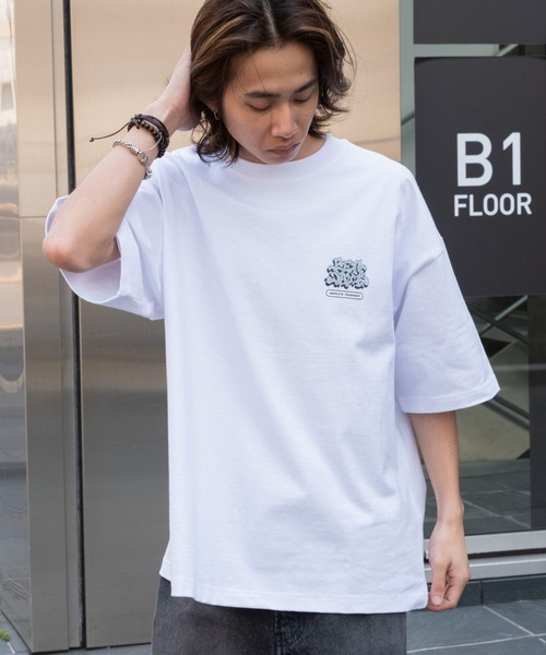 BEN DAVIS（ベンデイビス）の「∴WEGO/別注BENDAVISIプランプロゴT（Tシャツ/カットソー・メンズ・ブラック/ブラウン/ホワイト/スミクロ・SMALL/LARGE/MEDIUM）」の21枚目の写真