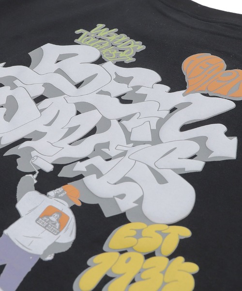 BEN DAVIS（ベンデイビス）の「∴WEGO/別注BENDAVISIプランプロゴT（Tシャツ/カットソー・メンズ・ブラック/ブラウン/ホワイト/スミクロ・SMALL/LARGE/MEDIUM）」の7枚目の写真