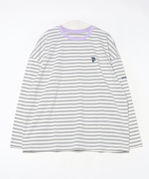 My sugar Babe（マイシュガーベイブ）の「MSB logo border long tee（Tシャツ/カットソー・メンズ・グリーン/ライトブルー/グレー/ネイビー・X-LARGE/LARGE/MEDIUM）」の2枚目の写真
