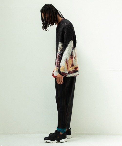 STOF（ストフ）の「STAR MOHAIR KNIT SWEATER（ニット/セーター・メンズ・ブルー/ブラック・FREE）」の7枚目の写真