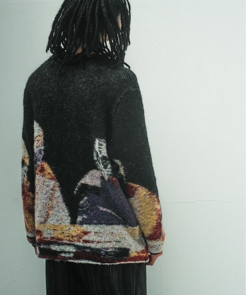 STOF（ストフ）の「STAR MOHAIR KNIT SWEATER（ニット/セーター・メンズ・ブルー/ブラック・FREE）」の11枚目の写真