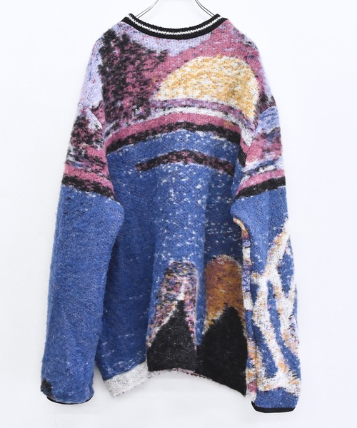 STOF（ストフ）の「STAR MOHAIR KNIT SWEATER（ニット/セーター・メンズ・ブルー/ブラック・FREE）」の13枚目の写真