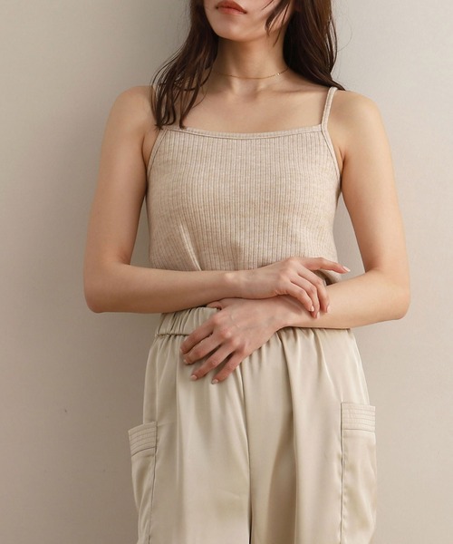 NOAHL（ノアル）の「【NOAHL】カップ付きナチュラルキャミソール（キャミソール・レディース・アイボリー/グレー/ベージュ/モカ/ブラック・S/M/L）」の5枚目の写真