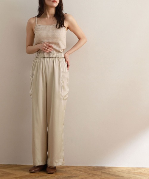 NOAHL（ノアル）の「【NOAHL】カップ付きナチュラルキャミソール（キャミソール・レディース・アイボリー/グレー/ベージュ/モカ/ブラック・S/M/L）」の8枚目の写真