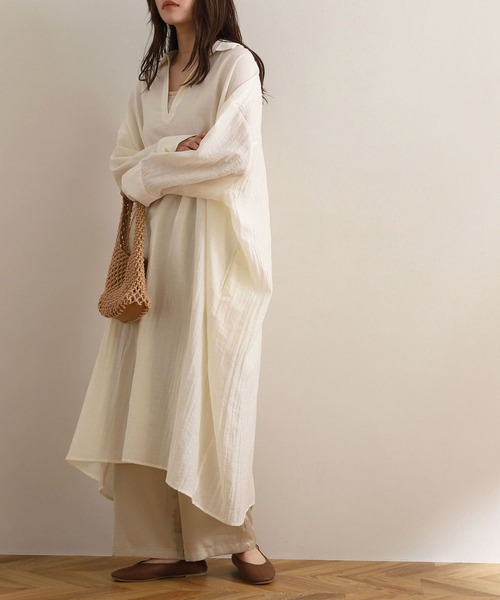 NOAHL（ノアル）の「【NOAHL】カップ付きナチュラルキャミソール（キャミソール・レディース・アイボリー/グレー/ベージュ/モカ/ブラック・S/M/L）」の12枚目の写真