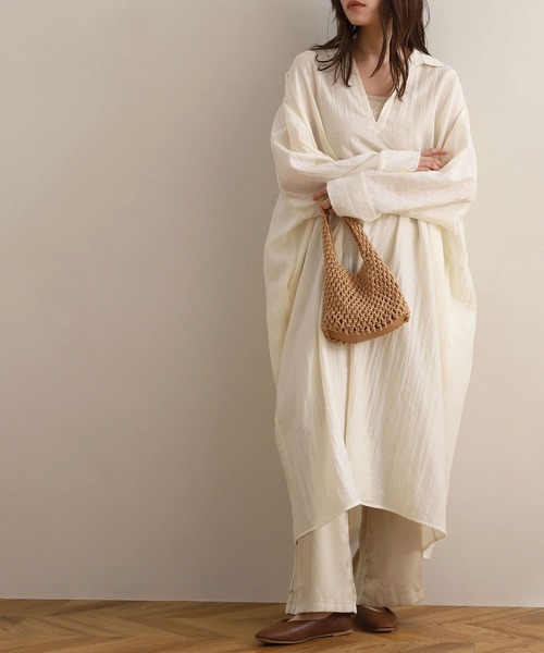 NOAHL（ノアル）の「【NOAHL】カップ付きナチュラルキャミソール（キャミソール・レディース・アイボリー/グレー/ベージュ/モカ/ブラック・S/M/L）」の13枚目の写真