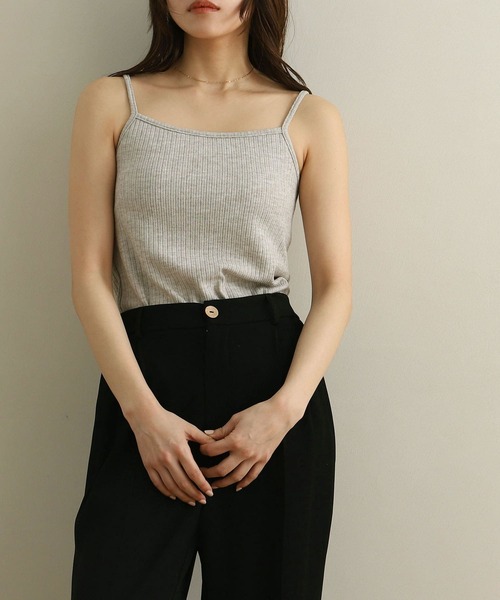 NOAHL（ノアル）の「【NOAHL】カップ付きナチュラルキャミソール（キャミソール・レディース・アイボリー/グレー/ベージュ/モカ/ブラック・S/M/L）」の14枚目の写真