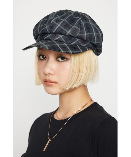 LAGUA GEM(ラグアジェム)の「CHECK キャスケット(キャスケット・レディース・ネイビー/ブラウン・FREE)」の17枚目の写真