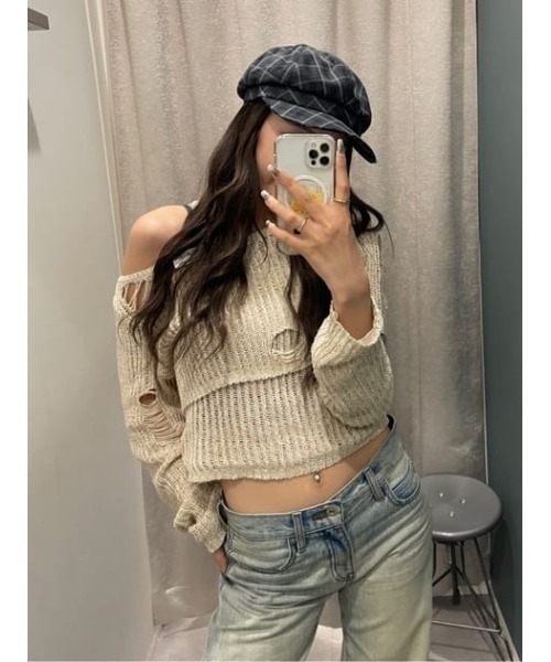 LAGUA GEM(ラグアジェム)の「CHECK キャスケット(キャスケット・レディース・ネイビー/ブラウン・FREE)」の22枚目の写真