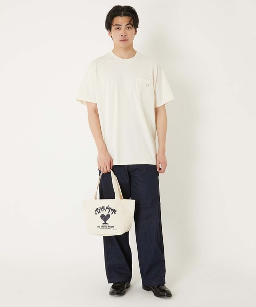 HOLLYWOOD RANCH MARKET(ハリウッドランチマーケット)の「MOTHER NATURE トートバッグ S(トートバッグ・メンズ・ネイビー・ONE SIZE)」の3枚目の写真