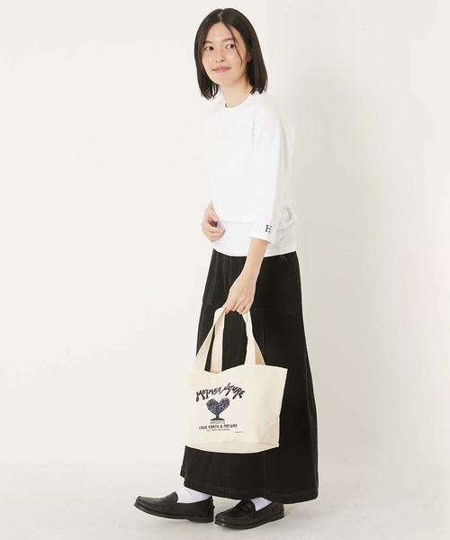 HOLLYWOOD RANCH MARKET(ハリウッドランチマーケット)の「MOTHER NATURE トートバッグ S(トートバッグ・メンズ・ネイビー・ONE SIZE)」の2枚目の写真
