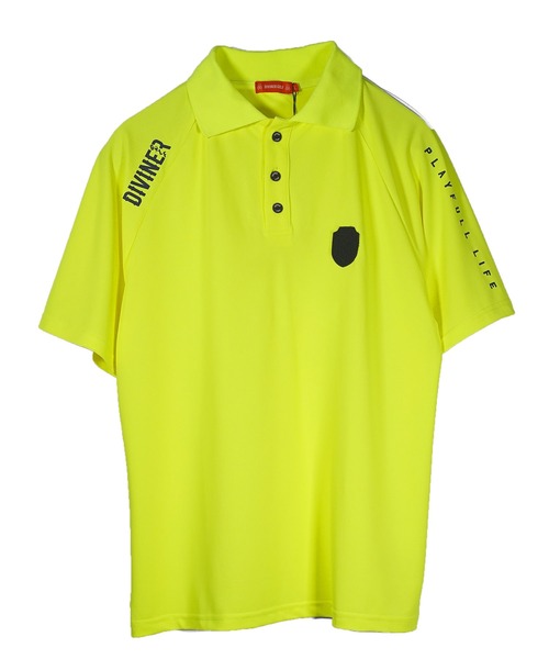 DIVINER GOLF】 袖プリントラグランポロシャツ メンズ ゴルフウェア 襟